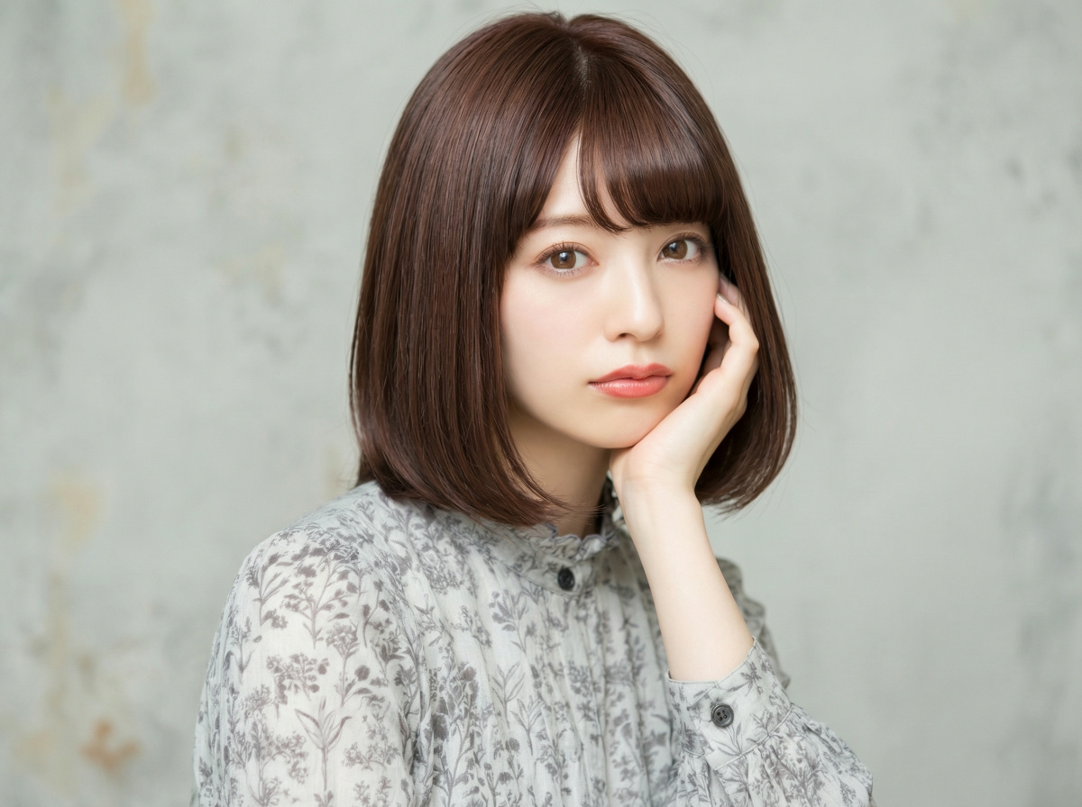 髪質改善レコトリートメントで再生されたツヤ髪の女性